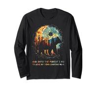 Design a Forma di Bussola Into The Forest I Go Maglia a Manica