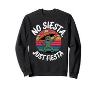 Design a forma di cactus «No Siesta, Just Fiesta Dancing» Felpa