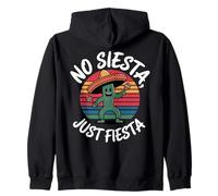 Design a forma di cactus «No Siesta, Just Fiesta Dancing» Felpa con Cappuccio