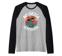 Design a forma di cactus «No Siesta, Just Fiesta Dancing» Maglia con Maniche Raglan