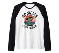 Design a forma di cactus «No Siesta, Just Fiesta Dancing» Maglia con Maniche Raglan