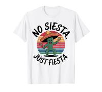 Design a forma di cactus «No Siesta, Just Fiesta Dancing» Maglietta