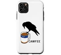 Design a forma di corvo e caffè, ornitologia, con uccellino Custodia per iPhone 11 Pro Max