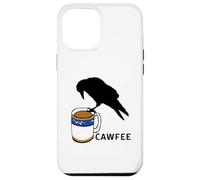 Design a forma di corvo e caffè, ornitologia, con uccellino Custodia per iPhone 12 Pro Max