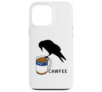 Design a forma di corvo e caffè, ornitologia, con uccellino Custodia per iPhone 13 Pro Max