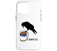 Design a forma di corvo e caffè, ornitologia, con uccellino Custodia per iPhone 16 Pro Max