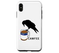 Design a forma di corvo e caffè, ornitologia, con uccellino Custodia per iPhone XS Max