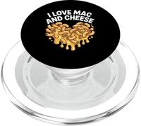 Design a forma di cuore con scritta «I love Mac and Cheese» PopSockets PopGrip per MagSafe