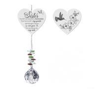 Design a forma di cuore per acchiappasole in cristallo per disperdere la luce solare negli arcobaleni in camere da letto, salotti e ponti coperti