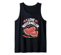 Design a forma di cuore succoso con fettina di anguria «I love watermelon» Canotta