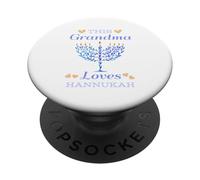Design a forma di cuore "This Grandma Loves Hannukkah Menorah" PopSockets PopGrip Adesivo