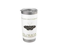 Design a forma di farfalla della Florida Zebra Longwing Bicchiere termico in acciaio inox doppia parete