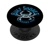 Design a forma di granchio blu di Gulf Shores Alabama PopSockets PopGrip Adesivo