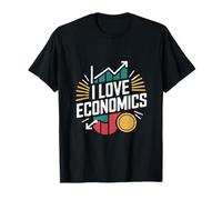 Design a Forma di Moneta Grafica I Love Economics Maglietta