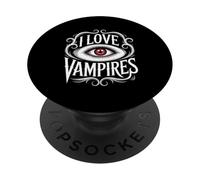 Design a forma di occhio misterioso di I Love Vampires PopSockets PopGrip Adesivo