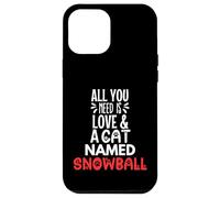 Design a forma di palla di neve con nome gatto: tutto ciò che serve è amore Custodia per iPhone 12 Pro Max