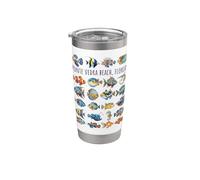 Design a forma di pesci colorati di Ponte Vedra Beach Florida Bicchiere termico in acciaio inox doppia parete