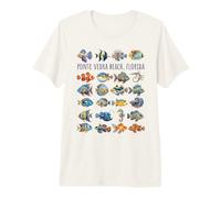 Design a Forma di Pesci Colorati di Ponte Vedra Beach Florida Maglietta Premium