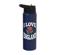 Design a forma di rosa I love England Stainless Steel Insulated Water Bottle