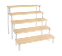 Design a scaletta con materiali in legno e acrilico per esigenze estetiche e pratiche di conservazione equilibrate (5 strati 40 cm)