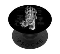 Design a tema podologia con anatomia del piede destro PopSockets PopGrip Adesivo