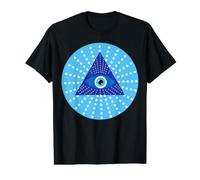 Design a Triangolo con Occhio Che Vede Tutto per la Geometria Sacra mistica Maglietta con Stampa Grafica Economica