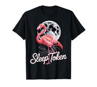 Design a ventaglio con scritta "Sleep Token & Flamingo Vibes" Maglietta