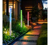 Design Acciaio Inox LED 3er Set Giardino Campo Plug-In Luci Solare IP44 Cambia