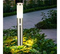 Design Acciaio Supporto Lampada IP44 Piedistallo E27 Parco Stagno Sensore Balkon [EEK: Non valutato]