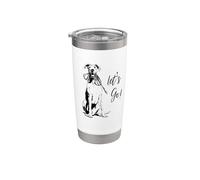Design Alano "Let's Go!" - Design Happy Dane Bicchiere termico in acciaio inox doppia parete