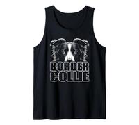 Design alla moda Border Collie con testo elegante Canotta