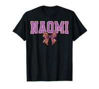 Design alla Moda di Naomi Leopard Bow Design per Donne e Maglietta