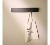 Design Amburgo Appendiabiti da parete design I Attaccapanni da muro I Appendiabiti ingresso I Accessori d'ingresso da parete I Appendi abiti per muro con ganci nascosti in metallo | Nero 57 cm