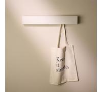 Design Amburgo Appendiabiti da parete design I Attaccapanni da muro I Appendiabiti ingresso I Accessori d'ingresso da parete I Appendi abiti per muro con ganci nascosti in metallo | Bianco 57 cm