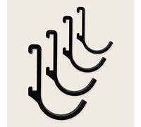 Design Amburgo Listello da cucina autoadesivo da cucina, per utensili da cucina, supporto da cucina senza fori, 4 ganci aggiuntivi, colore nero