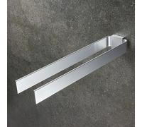 Design Amburgo Porta asciugamani bagno da parete | Porta salviette bagno doppio | Supporto con Montaggio a Parete | Portasciugamani da parete con 2 barre | 42 cm | Porta asciugamani bagno grigio