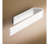 Design Amburgo Porta asciugamano adesivo | Porta Asciugamani Cucina e Bagno | Designo modern | 22 cm | Bianco satinato