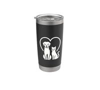 Design amorevole per cani e gatti: perfetto per gli amanti Bicchiere termico in acciaio inox doppia parete