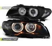 Design Angel Eyes Faro Adatto A per BMW 3er E46 Coupé/Cabrio 03-06 Nero