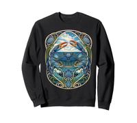 Design Art Nouveau Blue Crab Sea Life Felpa