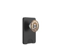 Design Art Nouveau con rose autunnali e cranio PopSockets PopWallet per MagSafe