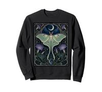 Design Art Nouveau Luna Moth Moon Morning Glory Felpa