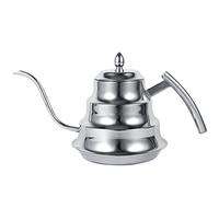 Design articolare in acciaio inossidabile Infusione di bollitore di caffè a collo di cigno per versare preciso su acciaio inossidabile (Argento)