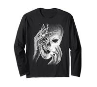 Design Artistico con Teschio, Grafica Artistica rupestre, per Uomini e Donne Maglia a Manica