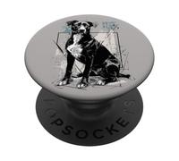 Design artistico del cane della miscela del laboratorio del grunge in stile monocromatico PopSockets PopGrip Adesivo