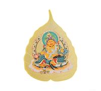 Design artistico in rame con foglie di Bodhi con Ksitigarbha e otto guardiani per l'illuminazione e l'abbondanza (1Il dio del denaro)