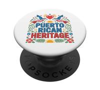 Design artistico popolare del patrimonio portoricano PopSockets PopGrip Adesivo