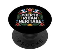 Design artistico popolare del patrimonio portoricano PopSockets PopGrip Adesivo