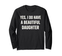 Design audace con Scritta Yes I Do Have A Beautiful Daughters Maglia a Manica