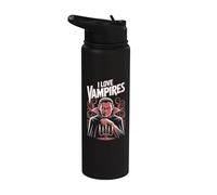 Design avvincente di I Love Vampires Stainless Steel Insulated Water Bottle
